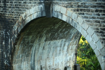 texture old stone gray brick train bridge