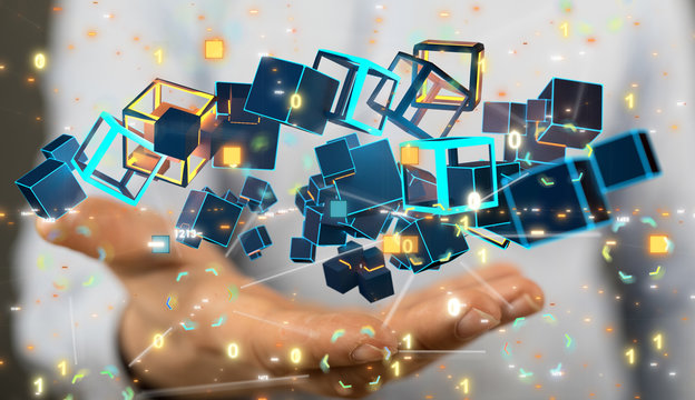 data code binary concept 3d