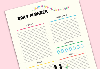 Colorful Planner Layout