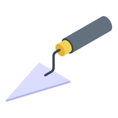 Triangular trowel icon. Isometric of triangular trowel vector icon for web design isolated on white background