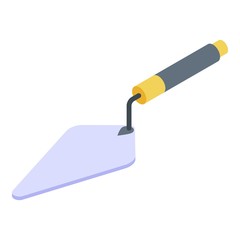 Worker trowel icon. Isometric of worker trowel vector icon for web design isolated on white background