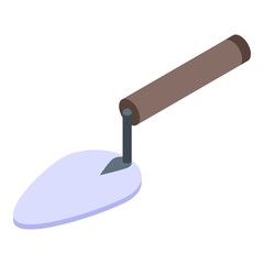 Wall trowel icon. Isometric of wall trowel vector icon for web design isolated on white background
