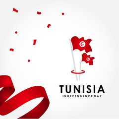 Tunisia Independence Day Vector Design For Banner or Background