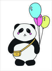 Panda illustration bear cute illustration 