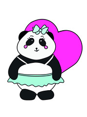 Panda illustration bear cute illustration 