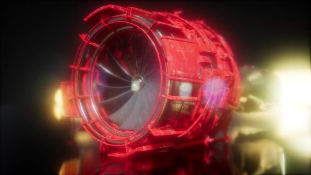 jet engine turbine parts rotate