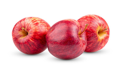 red apple on white background