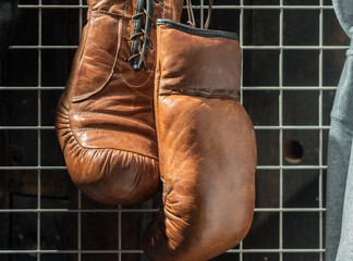Boxing Gloves Hanging Up