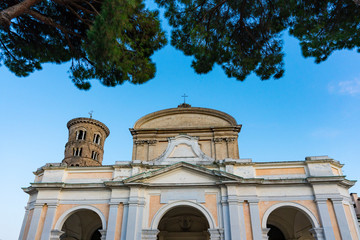 The Duomo (cathedral) and the baptistery Battistero Neoniano. Ravenna, Italy