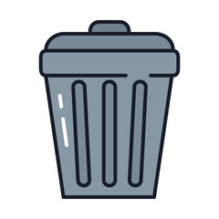 Isolated trash line and fill vector design