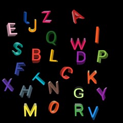 A digital art of English alphabet