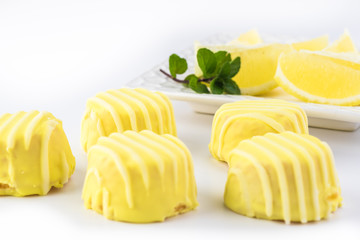 Glazed lemon bites.