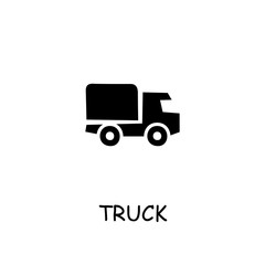Truck flat vector icon