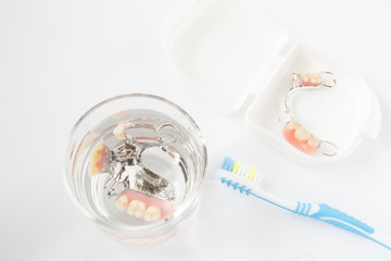 Dental hygiene and cleanliness concept with a toothbrush