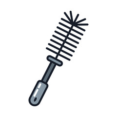 brush line and fill style icon vector design