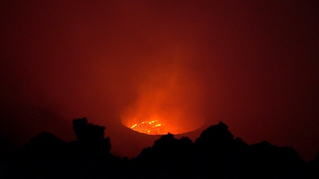 Mount Nyiragongo one of the world's most beautiful and active volcanoes, Africa
