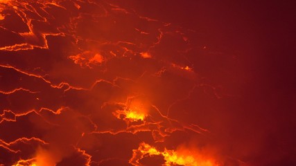Mount Nyiragongo one of the world's most beautiful and active volcanoes, Africa