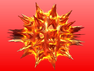 dangerous mutated virus 3D fractals