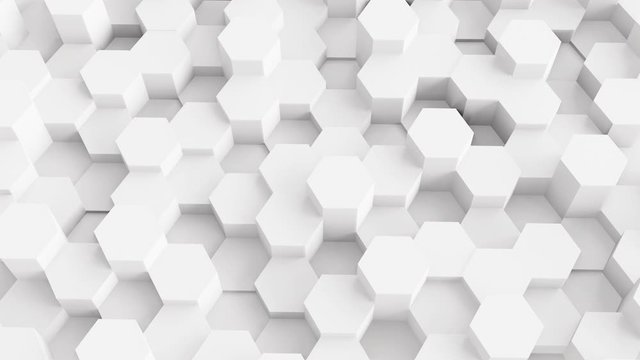 Footage of white hexagon with space