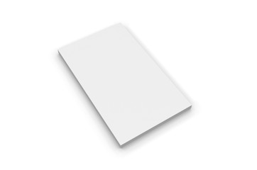 Blank note pad template, 3d render illustration.