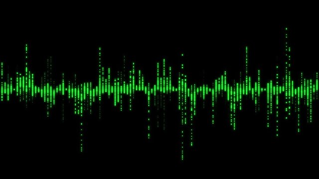 Music equalizer, audio waves or sound frequency in lines, digital player waveform, hud for sound technology or tune bar, recorder signal. Available in 4K video render footage.
