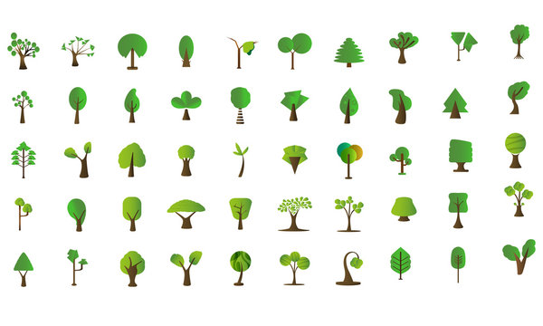 Set of tree icons