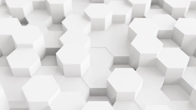 Footage of white hexagon with space