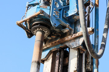 Drilling rig. Drilling deep wells. Coring. Industry. Mineral exploration.