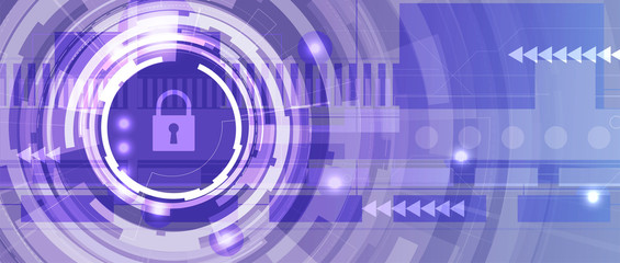 Cybersecurity and information or network protection. Future technology web services for business and internet project