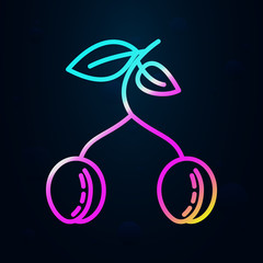 plum in nolan style icon. Simple thin line, outline vector of vegetables icons for ui and ux, website or mobile application