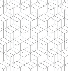 Vector geometric seamless pattern. Modern geometric background. Mesh with hexagonal cells.