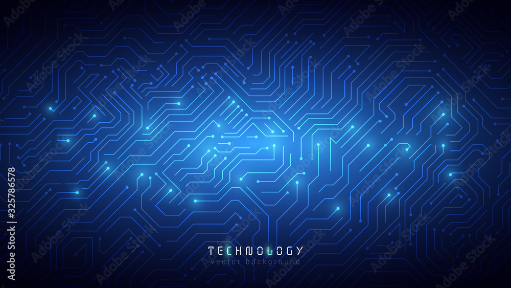 Fototapete blue abstract technology cyberspace background,speed data transfer background,blue abstract circuit 
