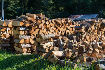 A lumber arrangement at southern Chile