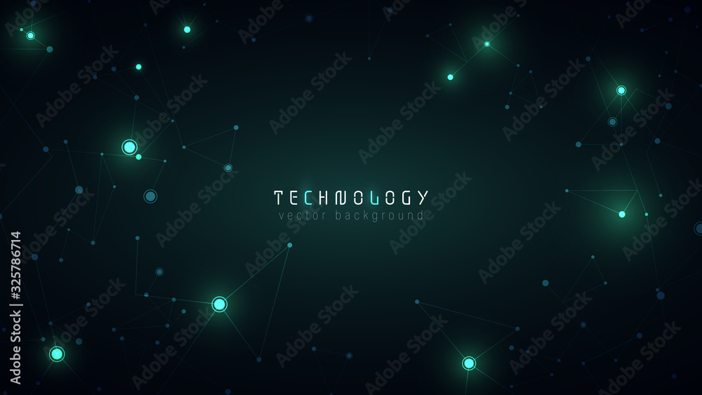 Canvas Prints blue abstract connection technology cyberspace vector background,modern tech background,futuristic c