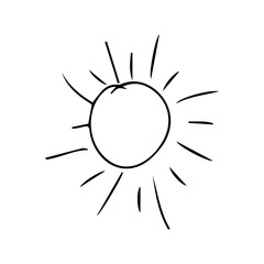 Sun collection. Yellow sunrise symbols nature vector stylized icon of sun.