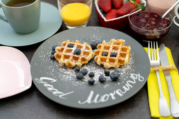 Good Morning - Waffle-Breakfast