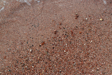 Red Sand and Stones of the red Sea Coast, Natural Texture Background