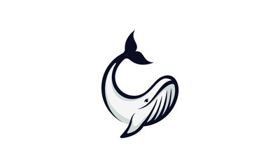 Creative whale logo symbol vector illustration
