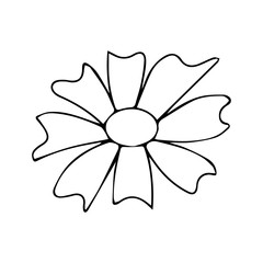 Flower vector on white background. flower icon image. flower icon vector illustration for graphic and web design.