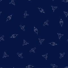 Rocket, shuttle and spaceship.