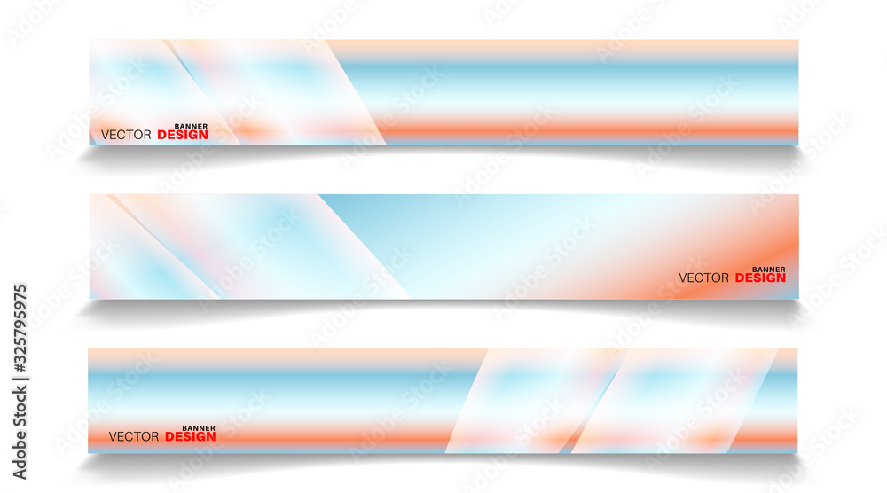 Wall mural abstract vector design banner template with light effect background
