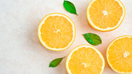 Fototapeta na wymiar oranges for making juice, pattern, on a blue background