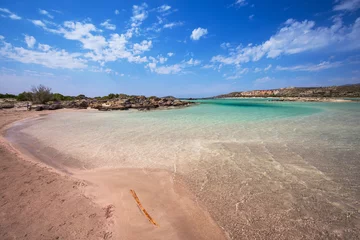 Plaid avec motif  Plage d'Elafonissi, Crète, Grèce Plage d& 39 Elafonissi avec du sable rose en Crète, Grèce