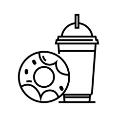 Donats line icon, concept sign, outline vector illustration, linear symbol.