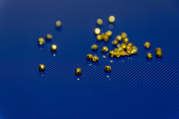 Blue background shine beads decorations