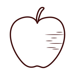 Isolated apple fruit line style icon vector design