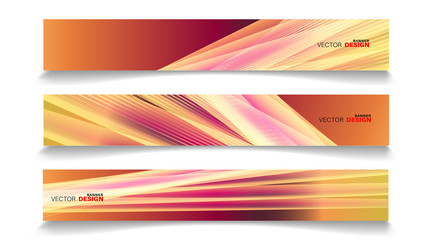 Abstract vector design banner template with light effect background