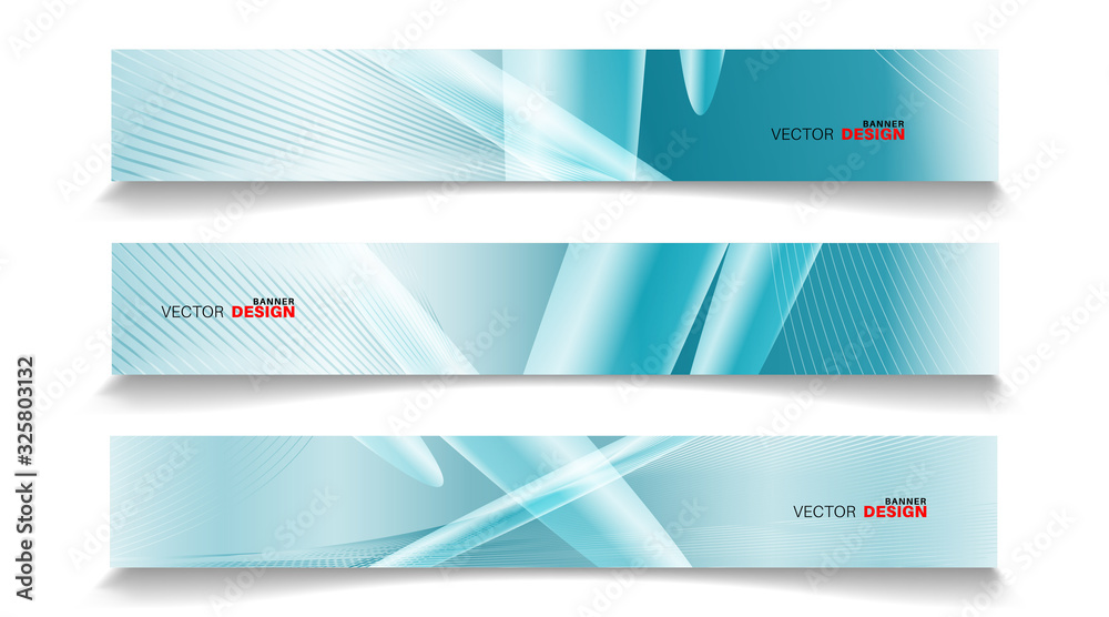 Wall mural abstract vector design banner template with light effect background