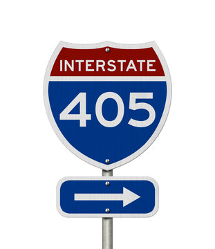 I-405 interstate USA highway road sign