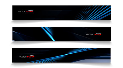 Fototapeta premium Abstract vector design banner template with light effect background